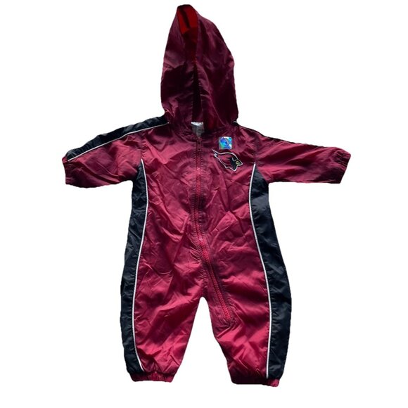 Vintage Cardinals Mighty Mac Sports boys Sz 6-9 months NFL Football Zip Down - Picture 1 of 14